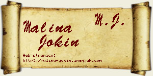 Malina Jokin vizit kartica